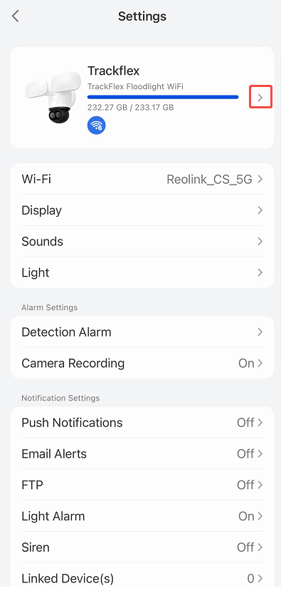 device info