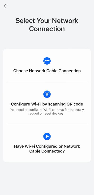 choose WiFi connection