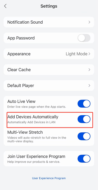 add device auto