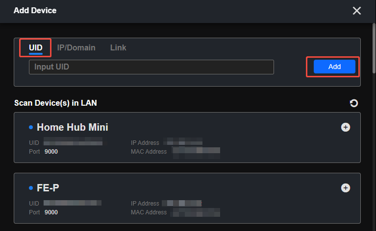 input UID