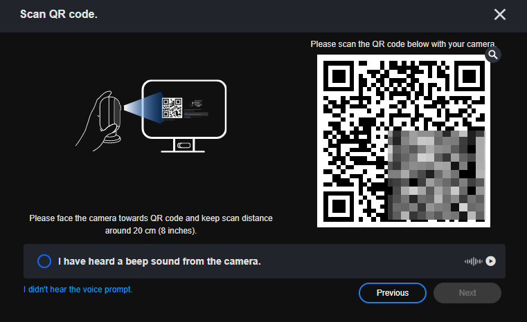 scan QR code
