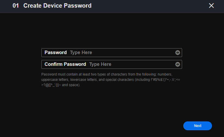create device password