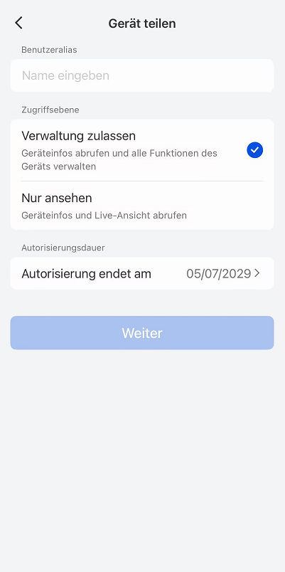 Tap Add Share User