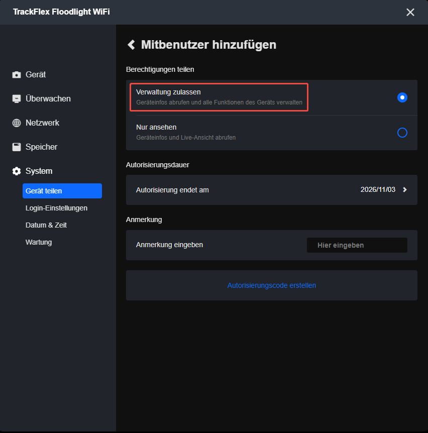 client Add Share User