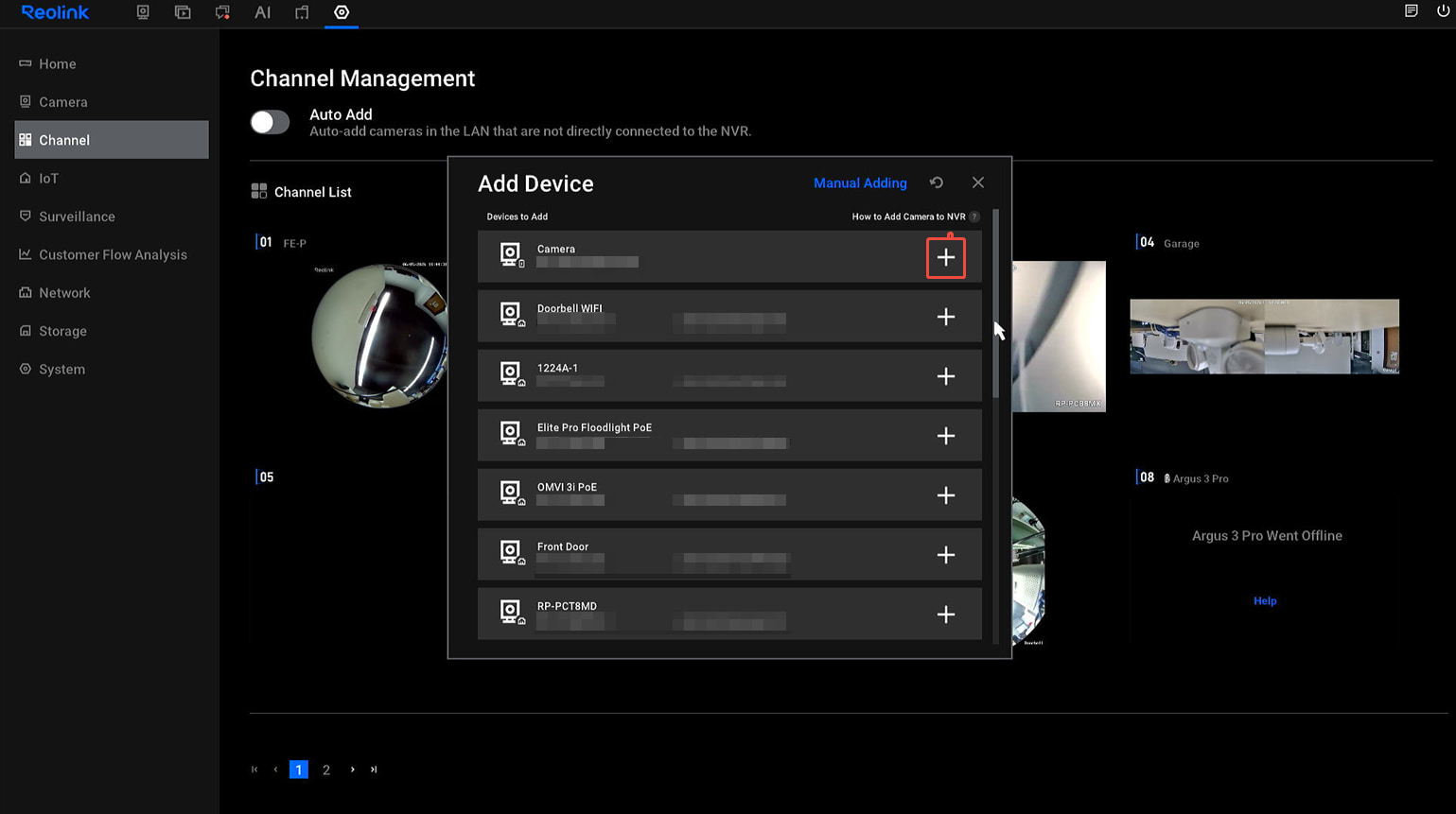 click add