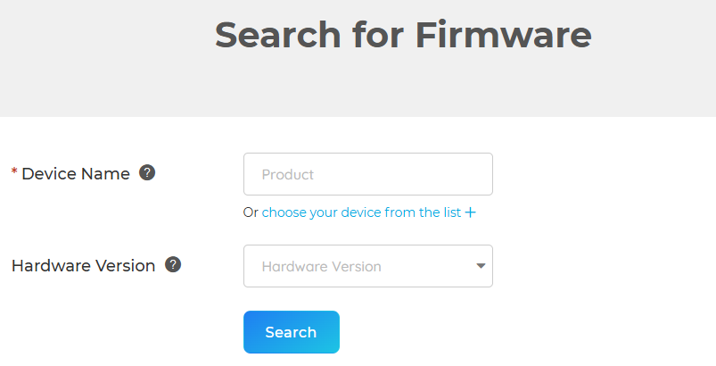 search for firmware