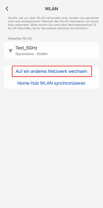 homehub camera switch anaother wifi