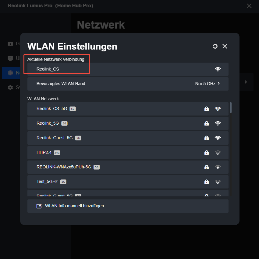 client homehub camera current wifi