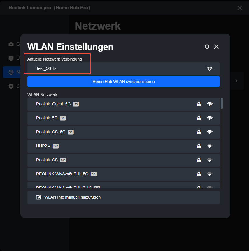 client homehub camera wifi