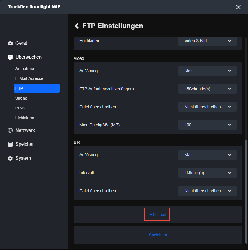 client FTP Setting