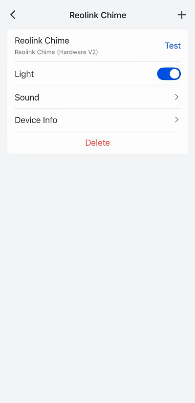 Chime settings