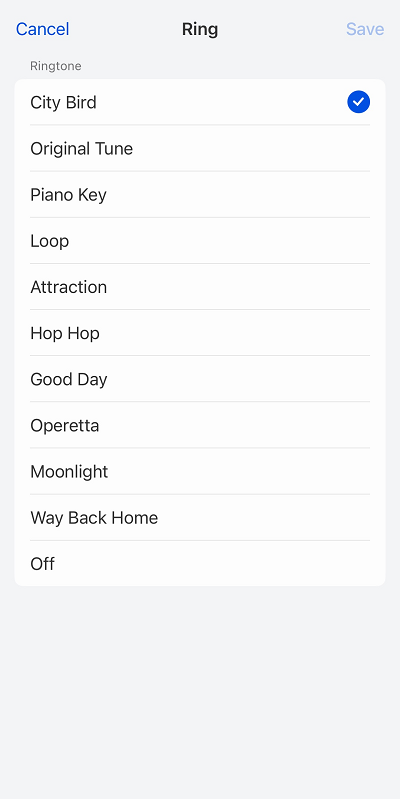 ringtone chime