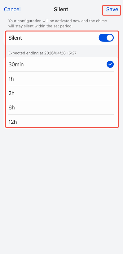 silent mode settings