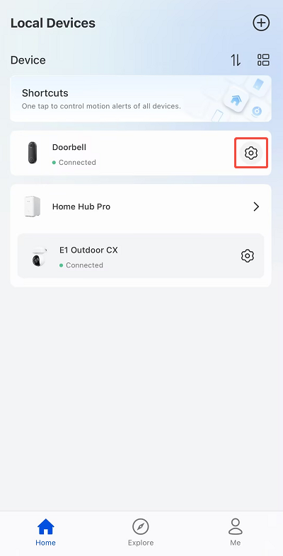 doorbell settings