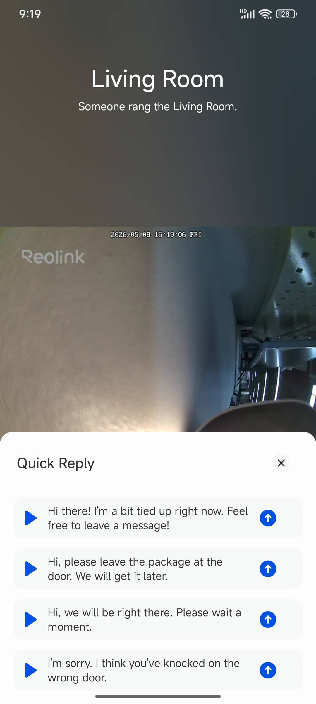 call quick reply