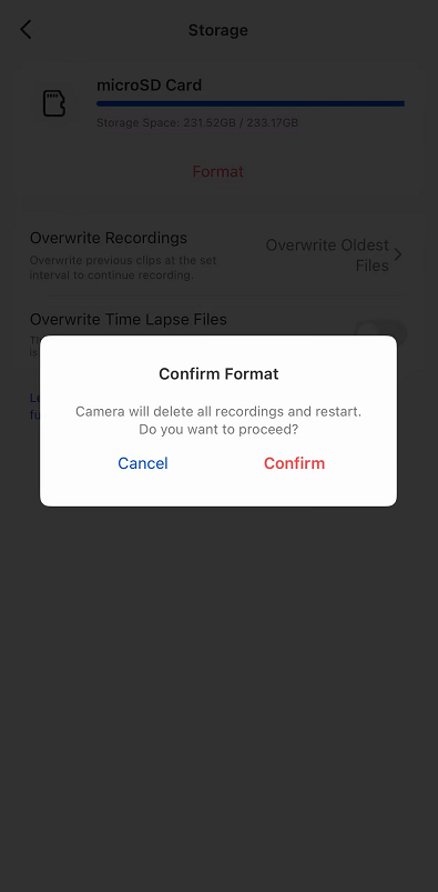 confirm format