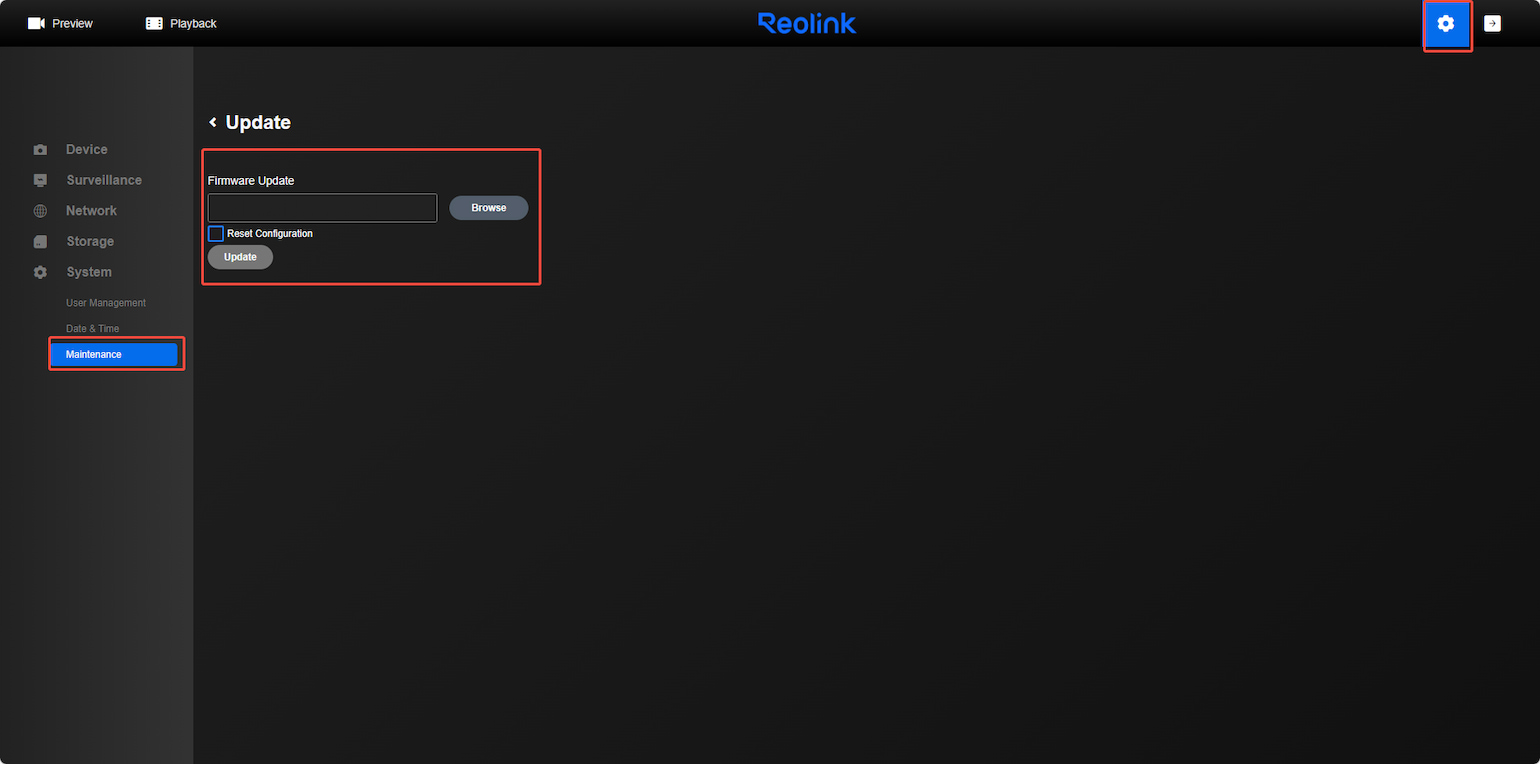 web firmware update