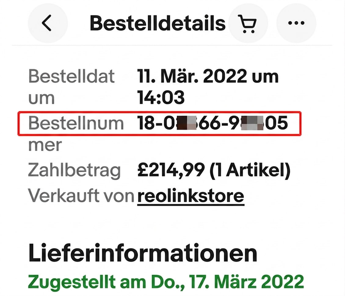 ebay order id