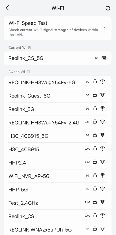 Select a WiFi network