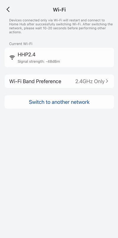 home hub camera current wifi