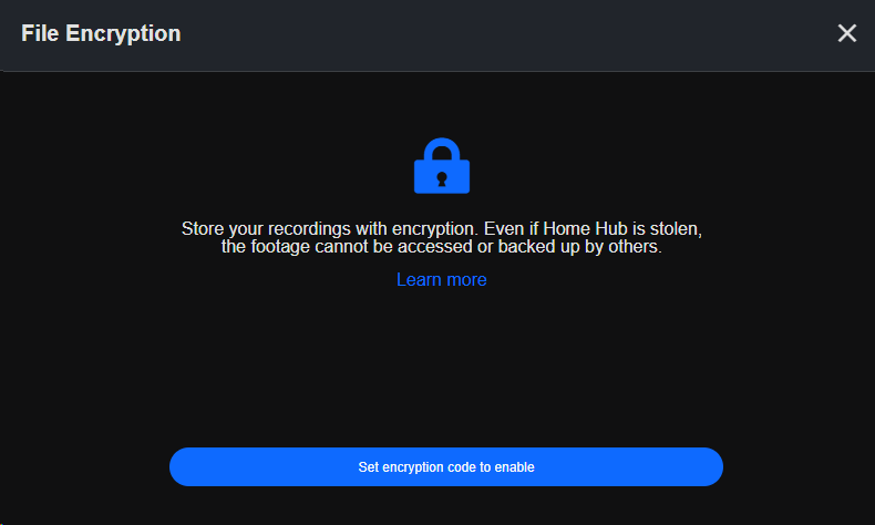 set file encryption client