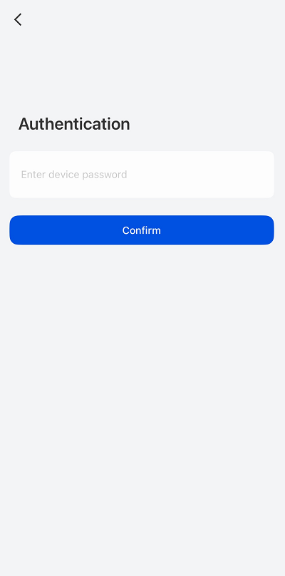 enter device password