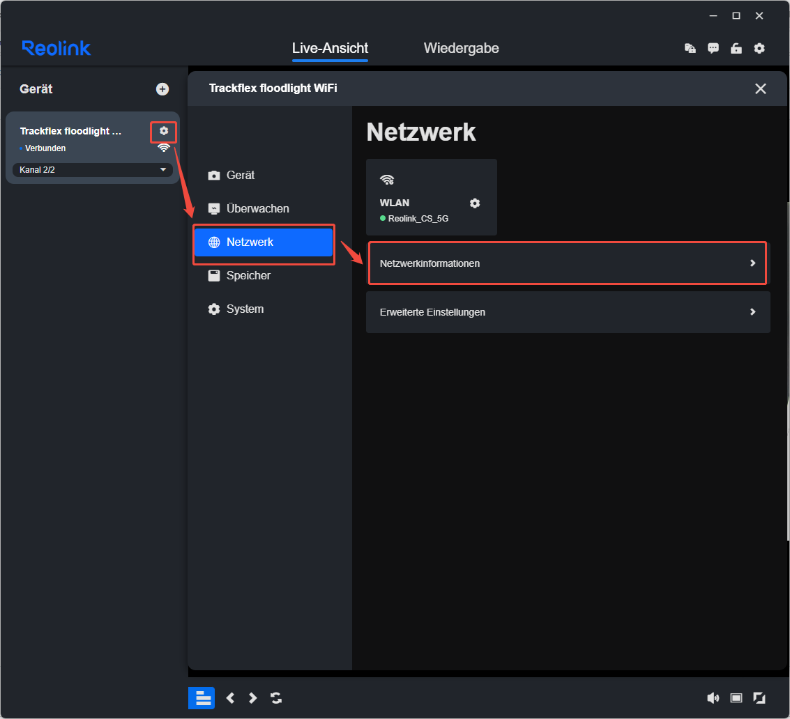 client  Network Info