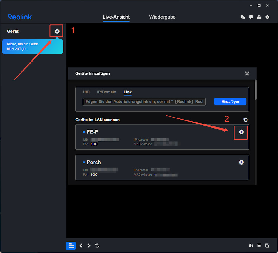 client add device