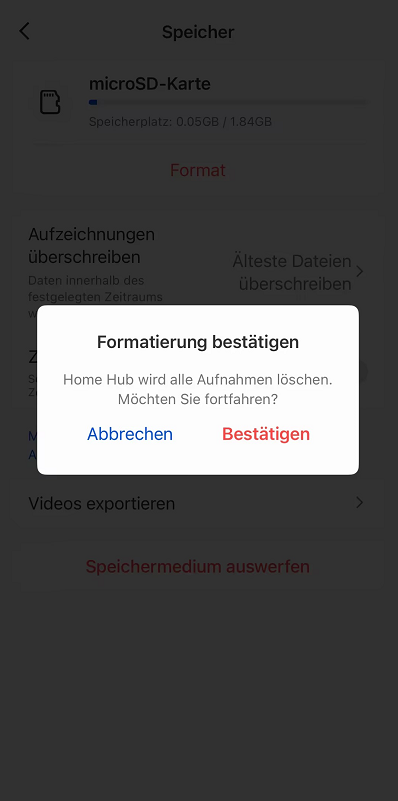 confirm homehub format