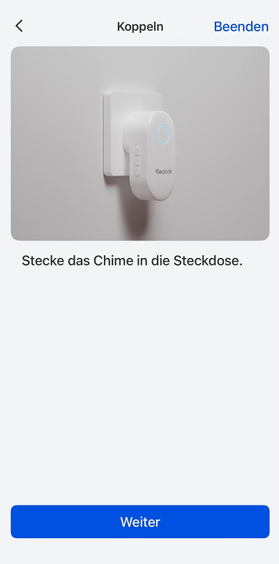 plug chime into socket