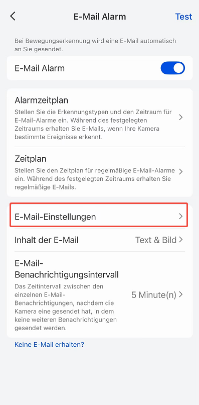 Email Settings