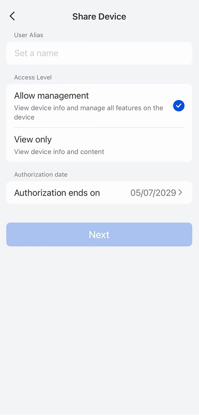 Tap Add Share User