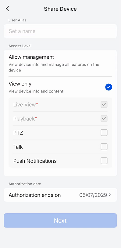 select View Only