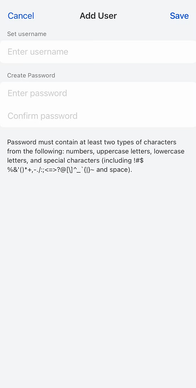 enter password