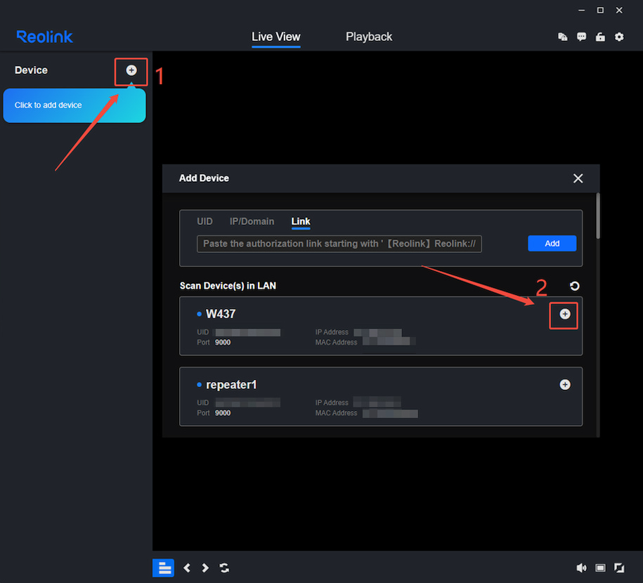 client add device