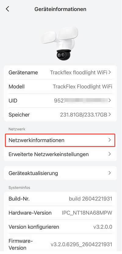 device network info