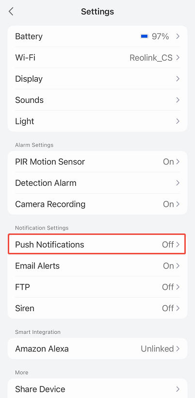 select push notifications