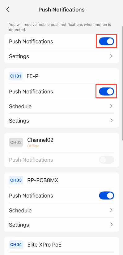 nvr push notifications