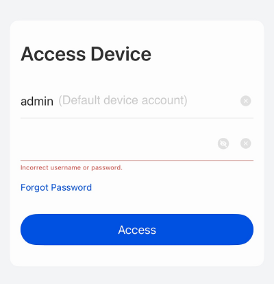app device wrong