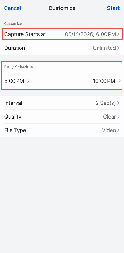Finish Capture Automatically