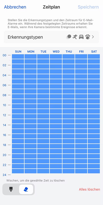 schedule page