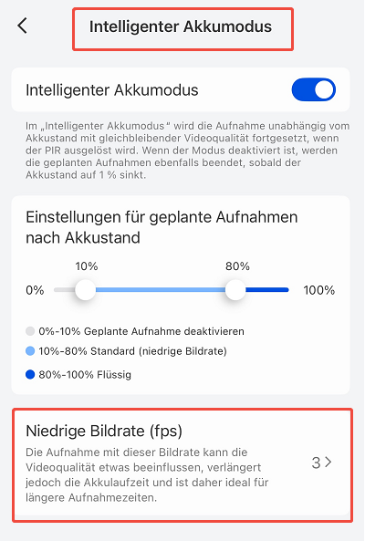 altas smart battery mode frame rate