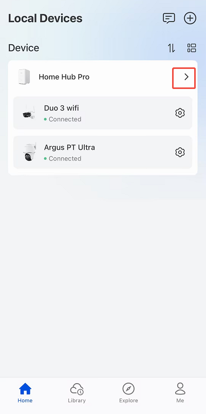 home hub settings