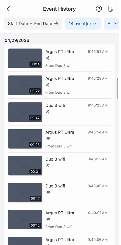 event history