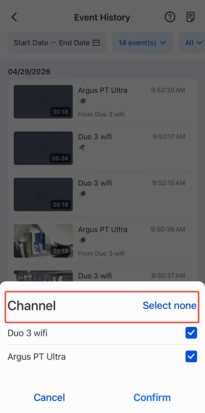 select channel