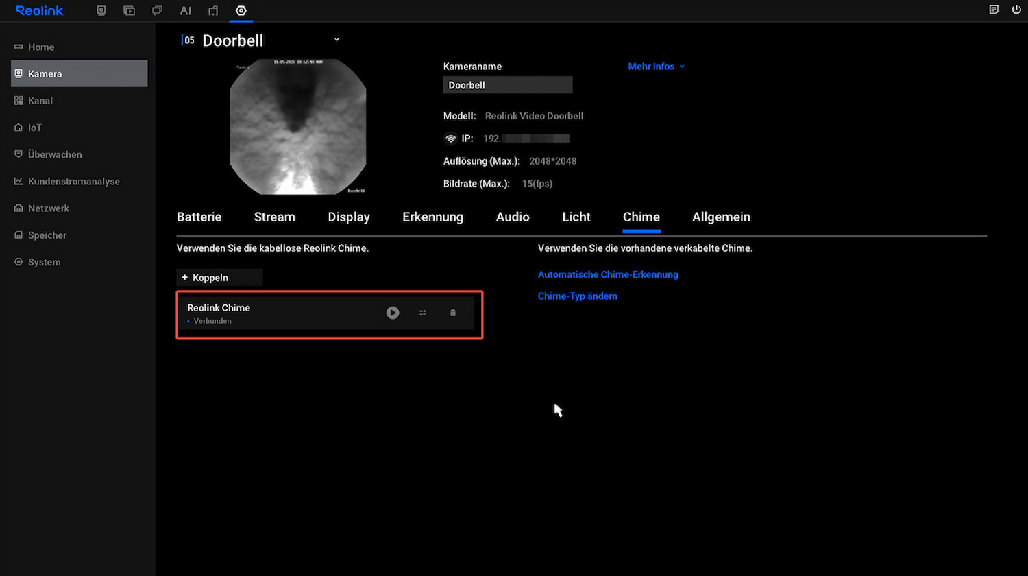 nvr chime test
