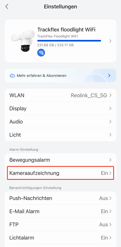 device recording schedule