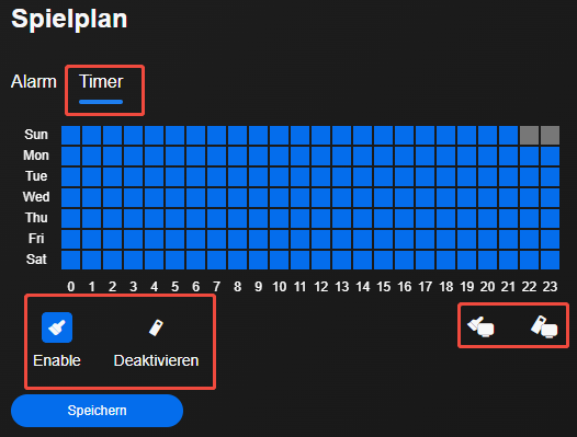web Timer schedule