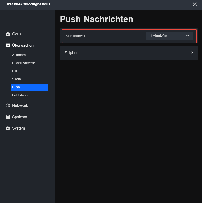 client change push interval