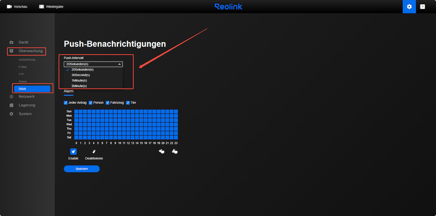 web push interval